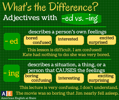 -ing vs. -ed adjectives