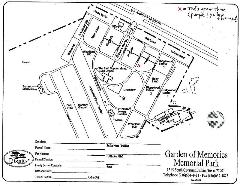 Map of Garden of Memories Cemetery